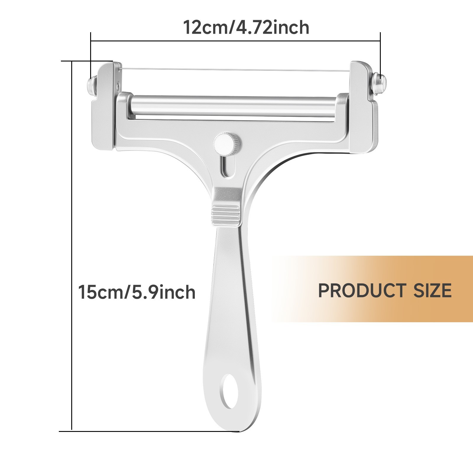 Stainless Steel Cheese Slicer Adjustable Thickness Wire Cheese Cutter Perfectly