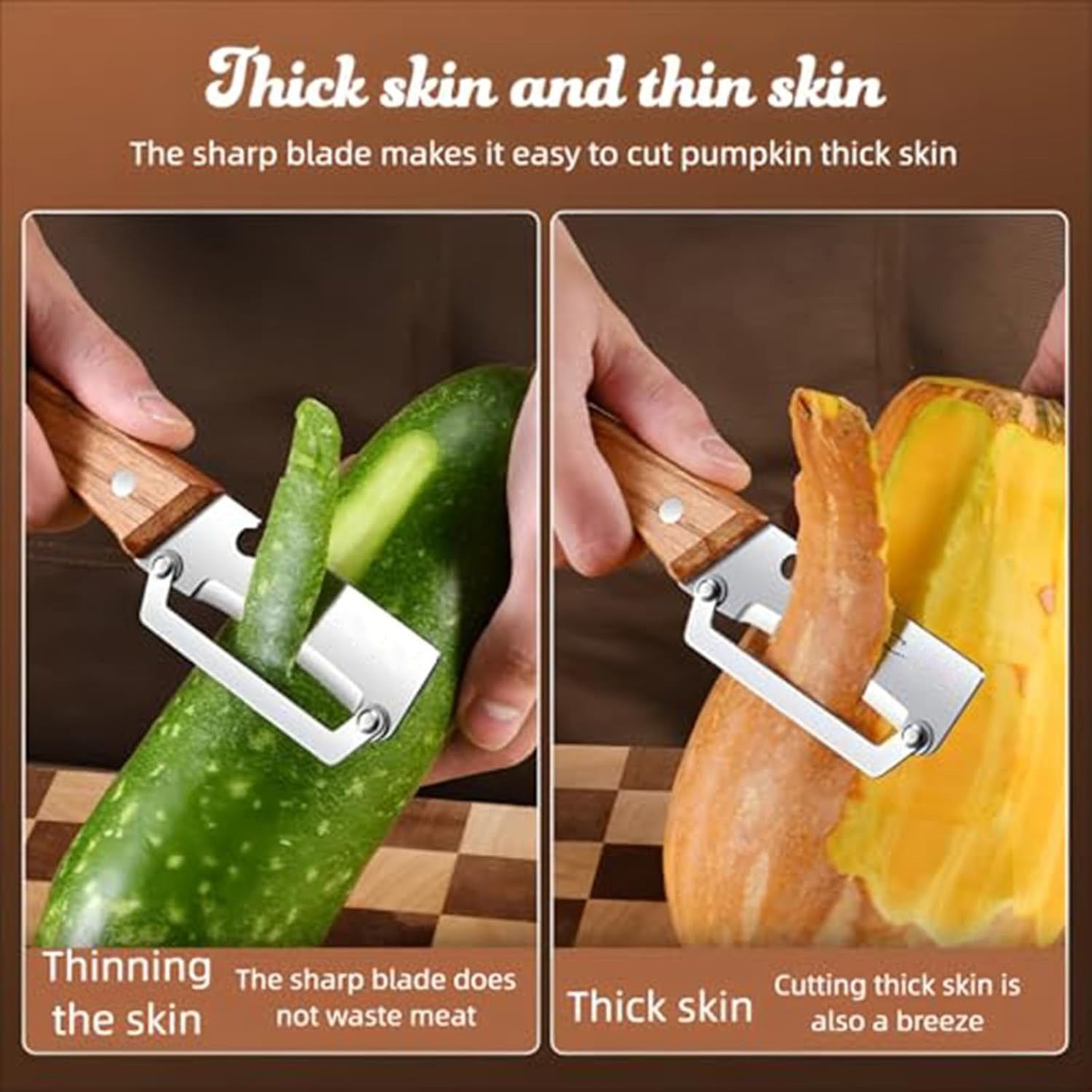 Multifunctional Zero Snag Wooden Peeler 2026 New Zero Snag Wooden Kitchen Tool