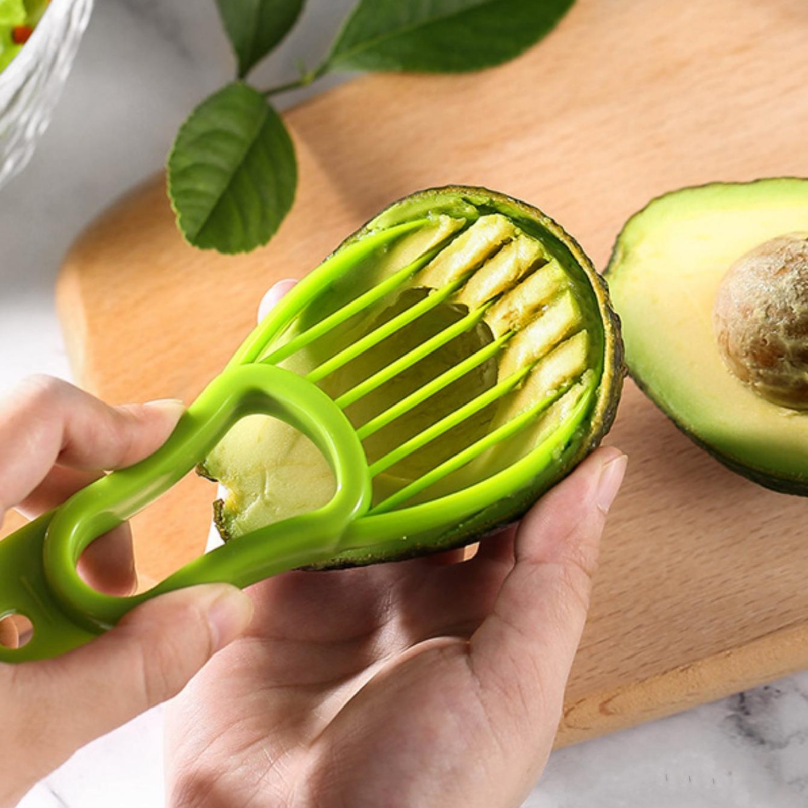 2-in-1 Avocado Slicer Cutter & Pit Remover Fruit Slicer Peeler Kitchen Gadgets