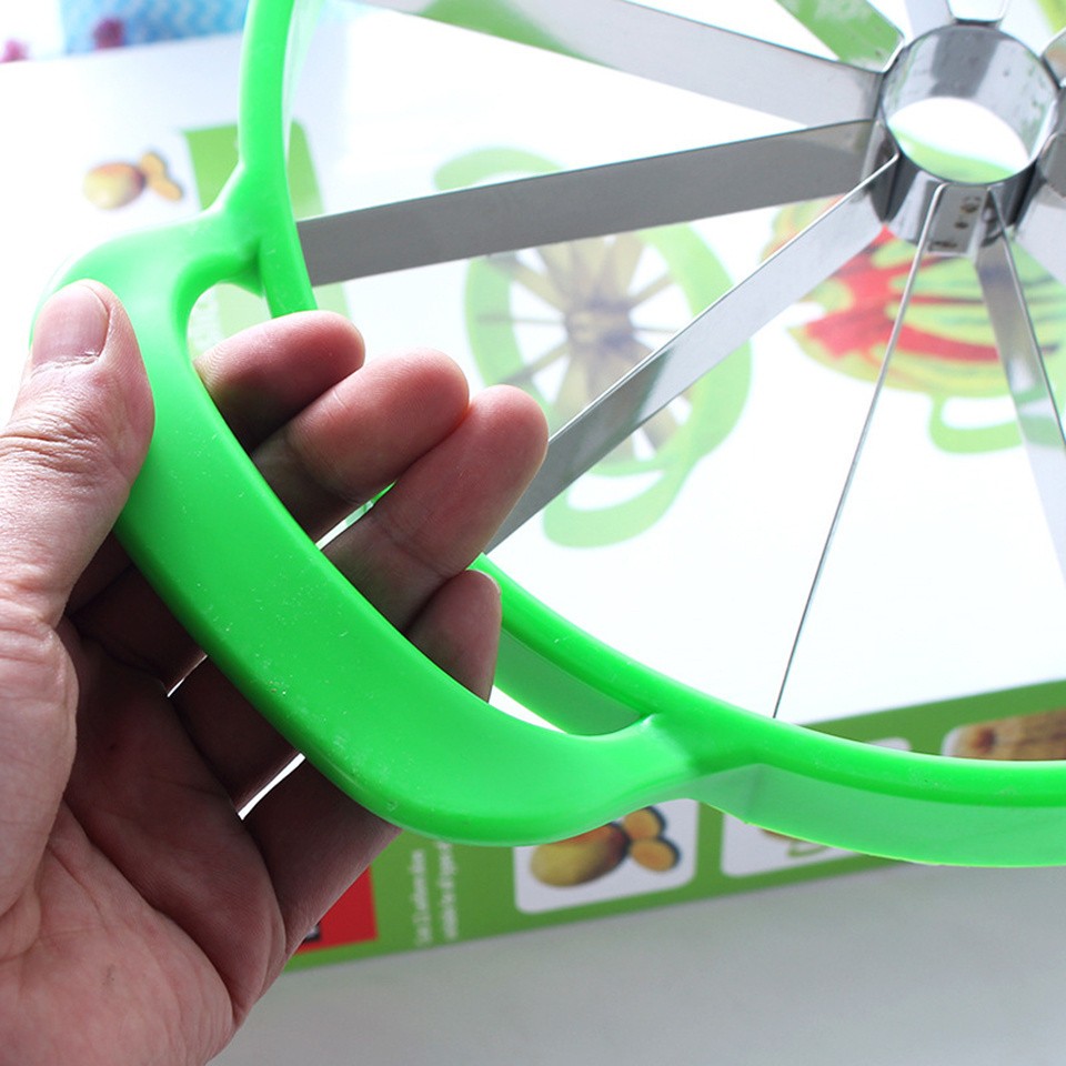 Stainless Steel Watermelon Slicer Easy Grip Manual Fruit Cutter