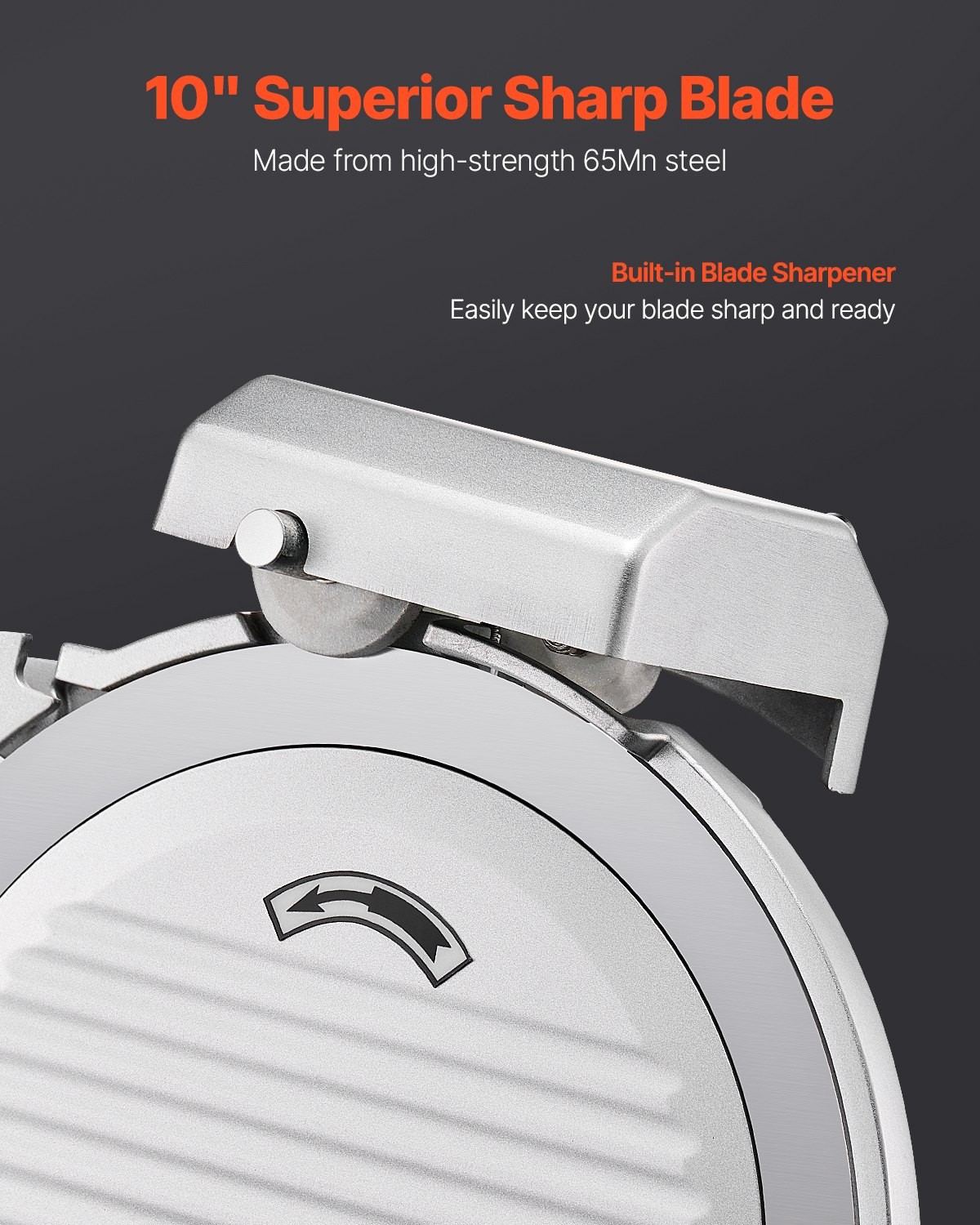 Meat Slicer 180W 10″ Electric Deli Food Slicer For Frozen Meat Bread Cheese