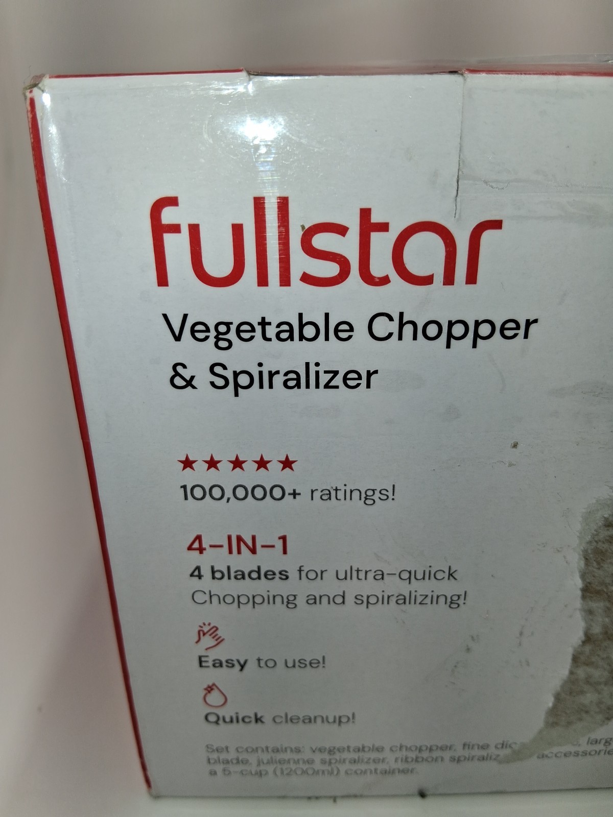 Fullstar 4-in-1(2 Vegetable Choppers, Spiralizer Ribbon Blade & Julienne Blade)