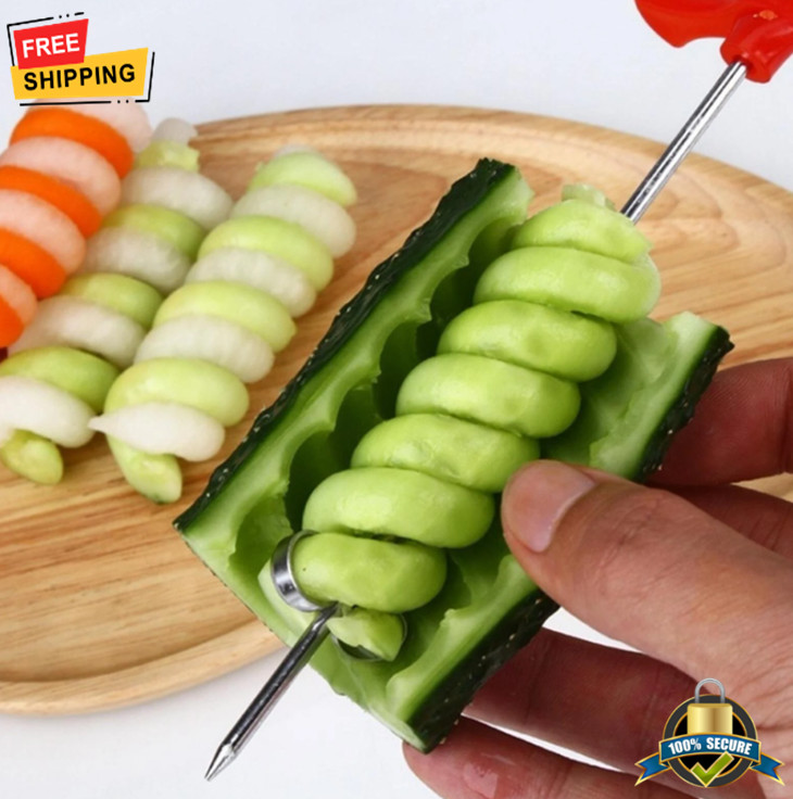 1pc Vegetable Spiral Knife Manual Slicer for Potato, Carrot, Cucumber,Salad Prep