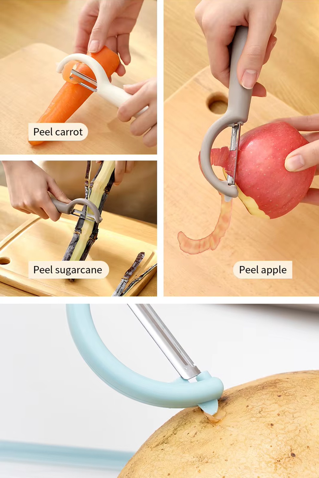 Sharp and Lightweight Swivel-Style Vegetable Peeler – Stainless Steel Blade