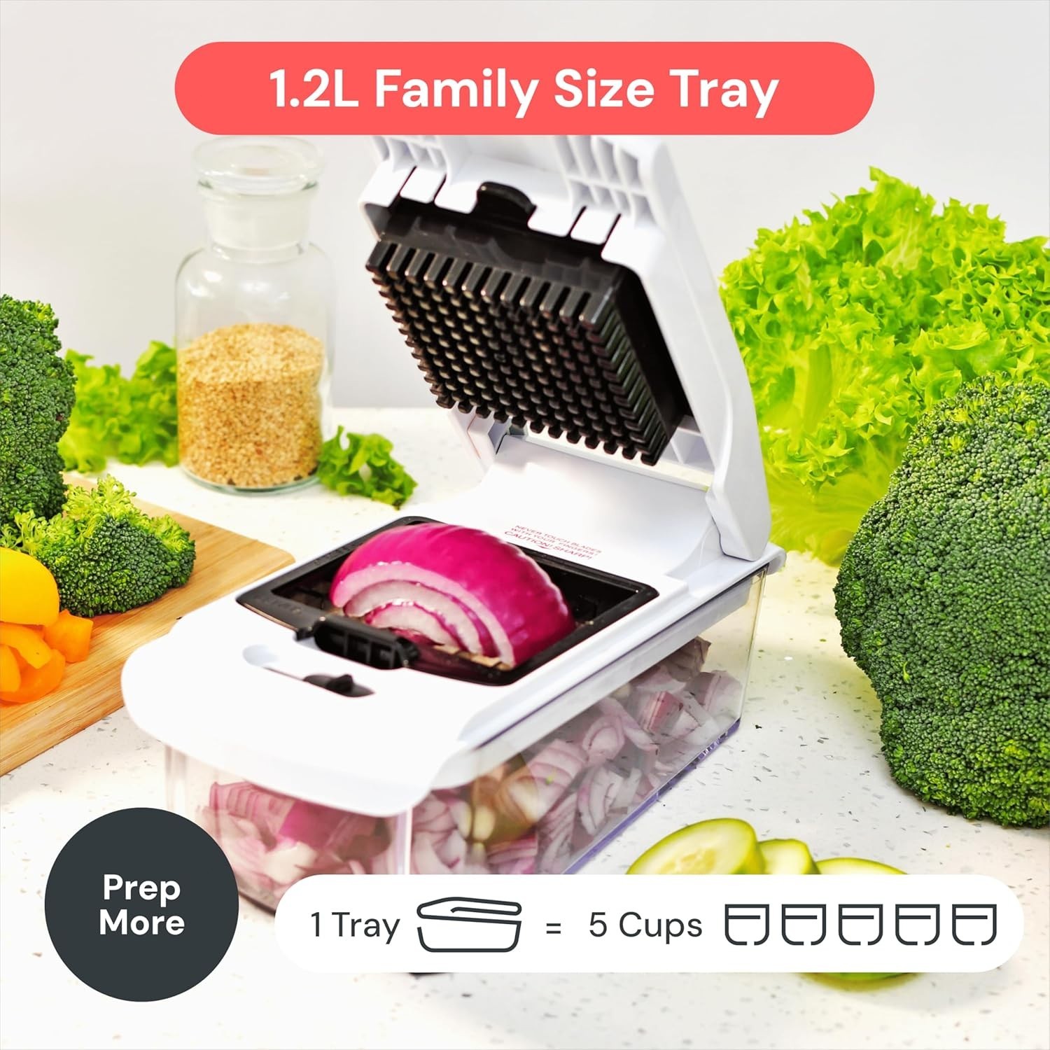 Vegetable Chopper Spiralizer Food Slicer Dicer 4 in 1 Kitchen Gadget