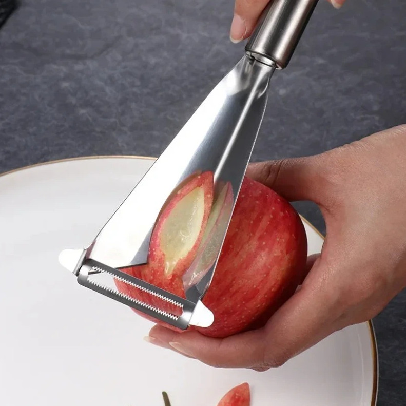 Stainless Steel Fruit Carving Knife Triangular Vegetable Slicer Kitchen Tool