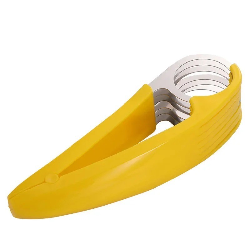 Banana Slicer Fruit Knife Kitchen Gadget Bar Tools Veggie Cutter Stainless Steel