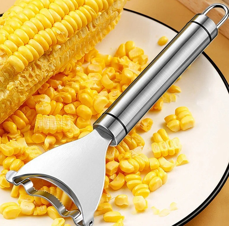 2pcs Stainless Steel Corn Peelers Serrated Cob Cutter Shaver Kitchen Tools – NEW