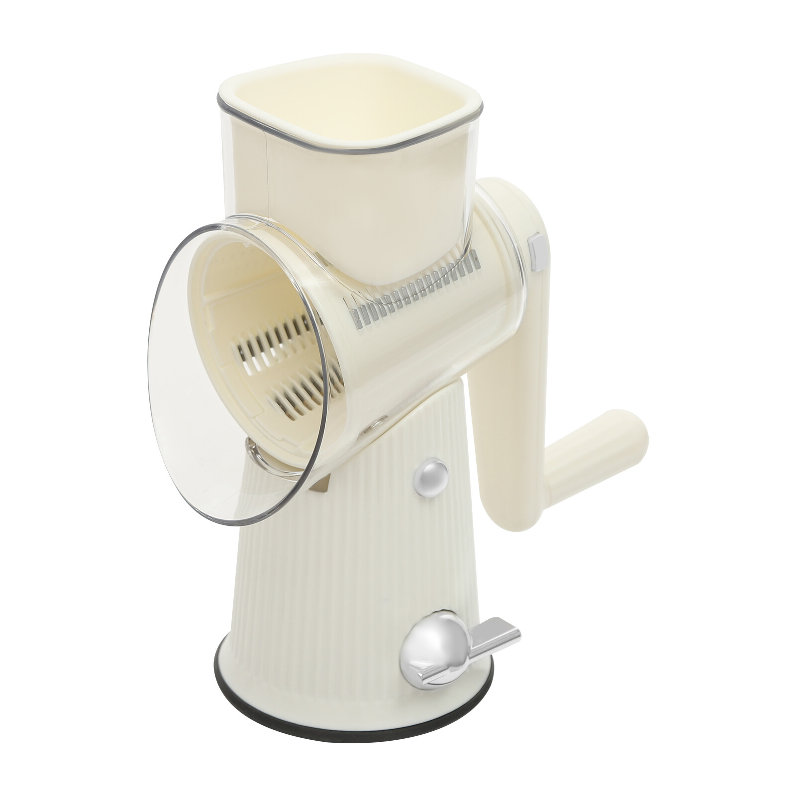 White Vegetable Fruit Chopper Cutter Kitchen Manual Rotary Grater Chopper 1.2kg