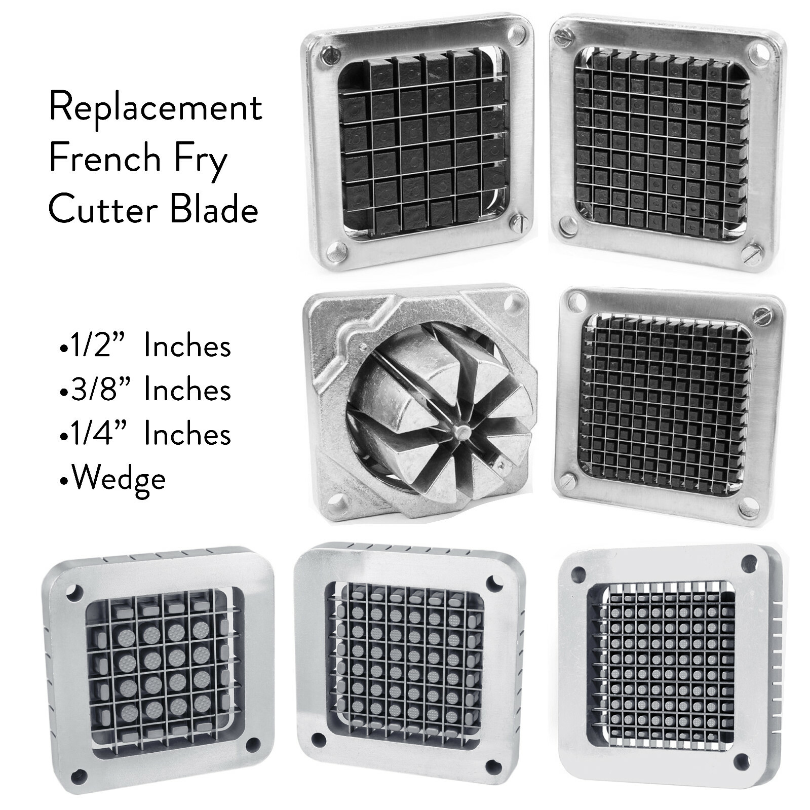 WYZworks French Fry Cutter Pushing Block Replacement Blade -Wedge 1/2″ 3/8″ 1/4″