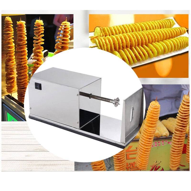 Spiral Tornado Potato Cutter Electric Potato Tower Chip Twister Vegetable Slicer