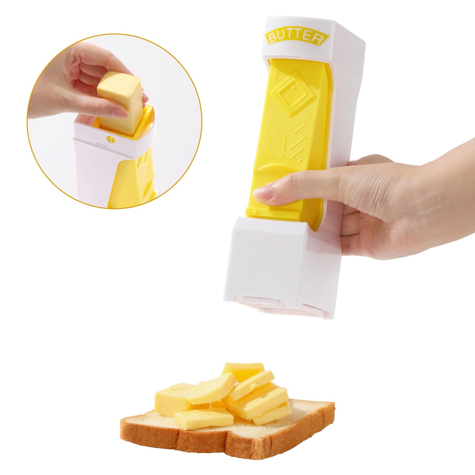 FreshCut Pro Butter Slicer with Sealed Storage Lid, Cheese Splitter Non-Stick