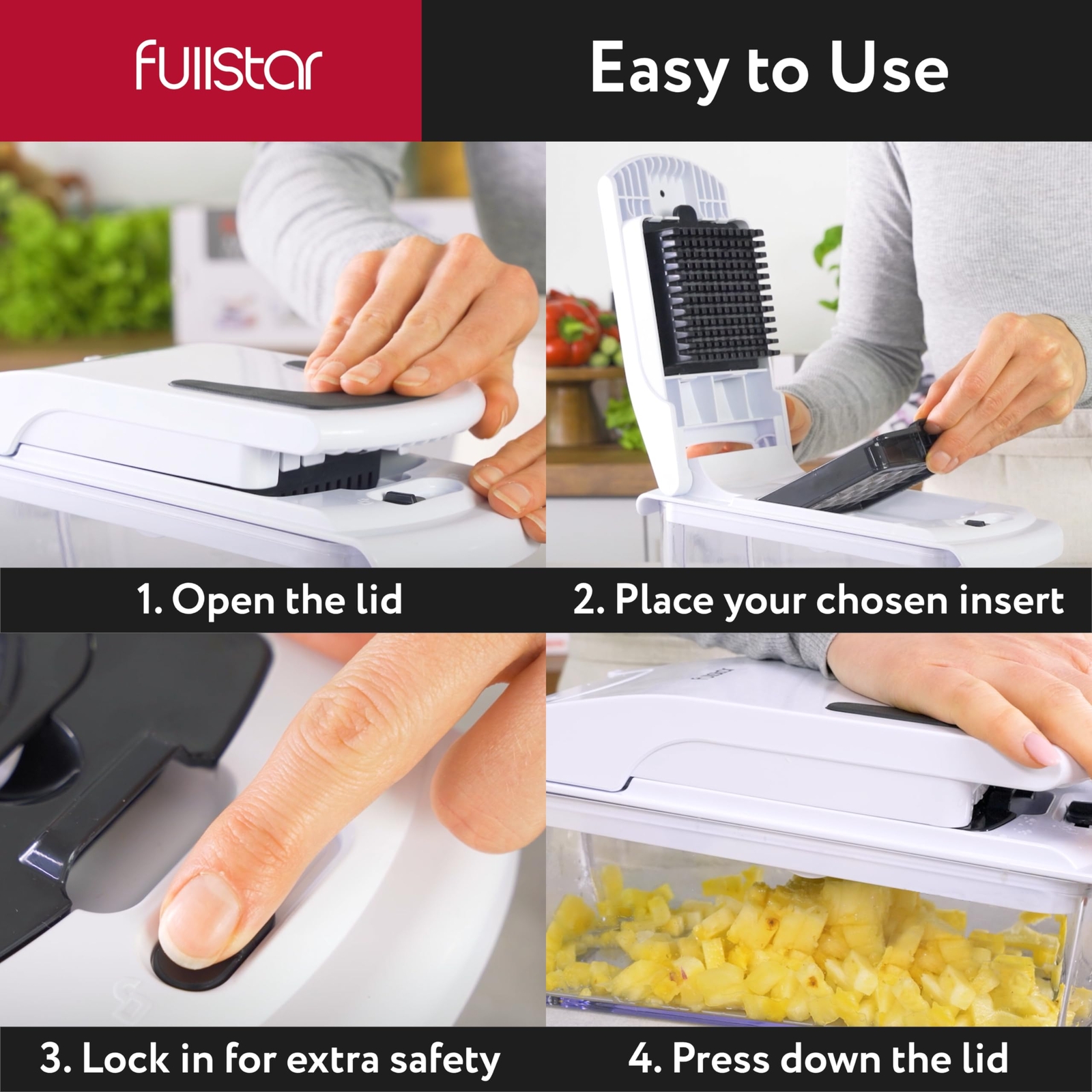 Fullstar Vegetable Chopper – Spiralizer Vegetable Slicer – Onion Chopper with…