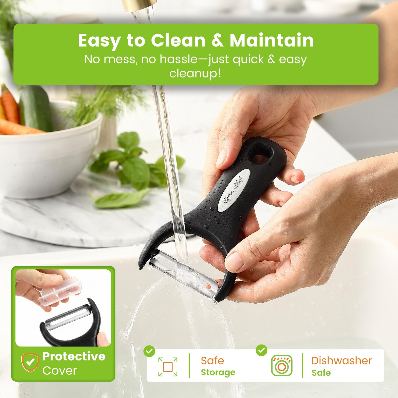 Stainless Steel Y Peeler Ultra Sharp Blades Soft Grip Potato Apple Carrot Veggie
