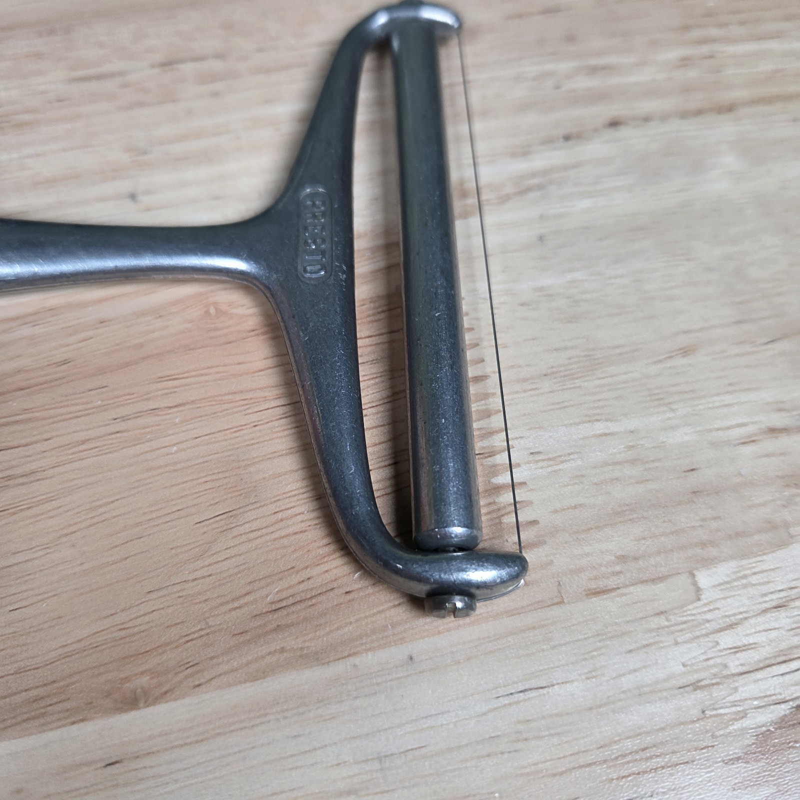 Vintage Presto Cheese Slicer Aluminum Roller and Wire Handheld Metal Cutter