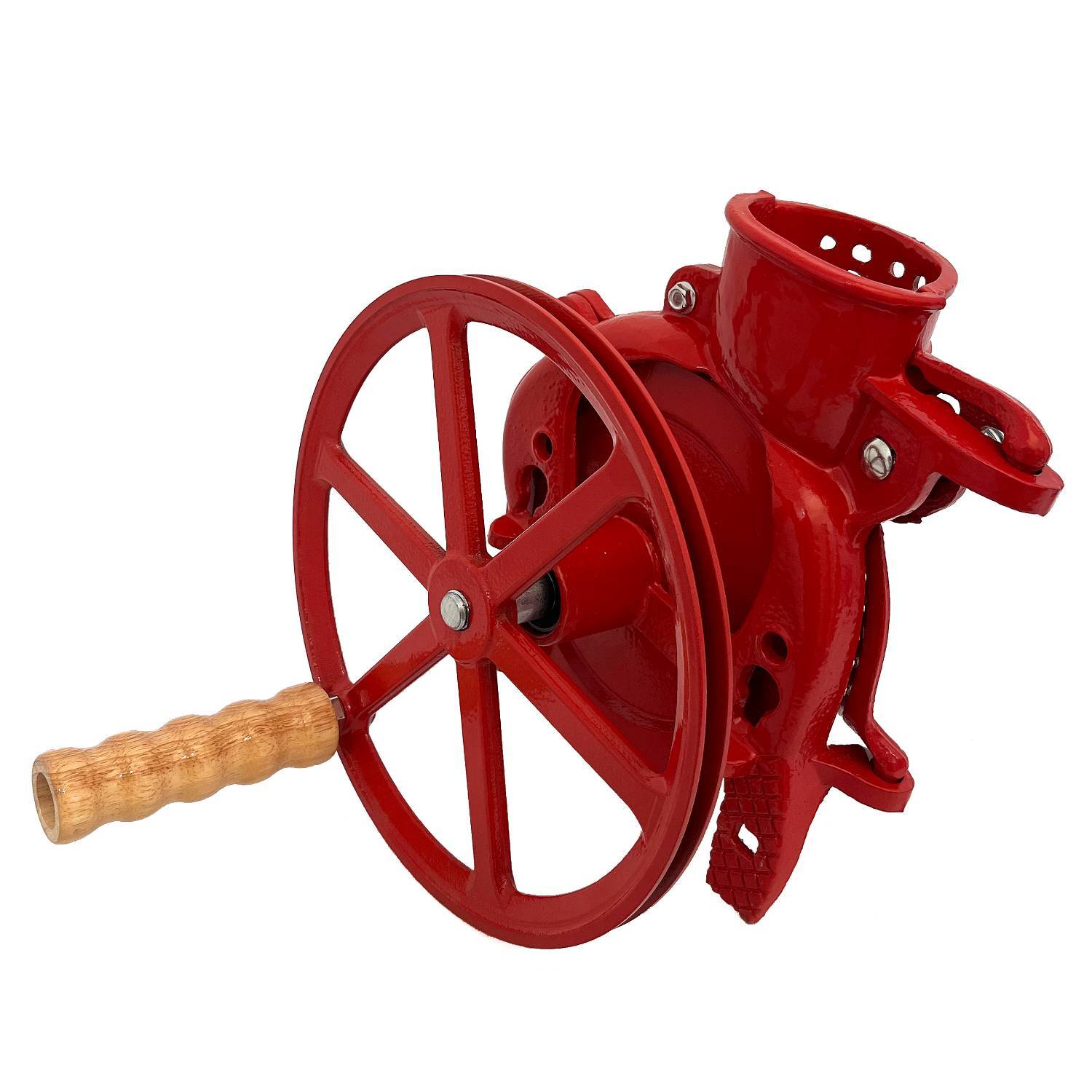 Lehman’s Corn Kernel Sheller, Clamp On Cast Iron Non Electric Walnut Huller, Red