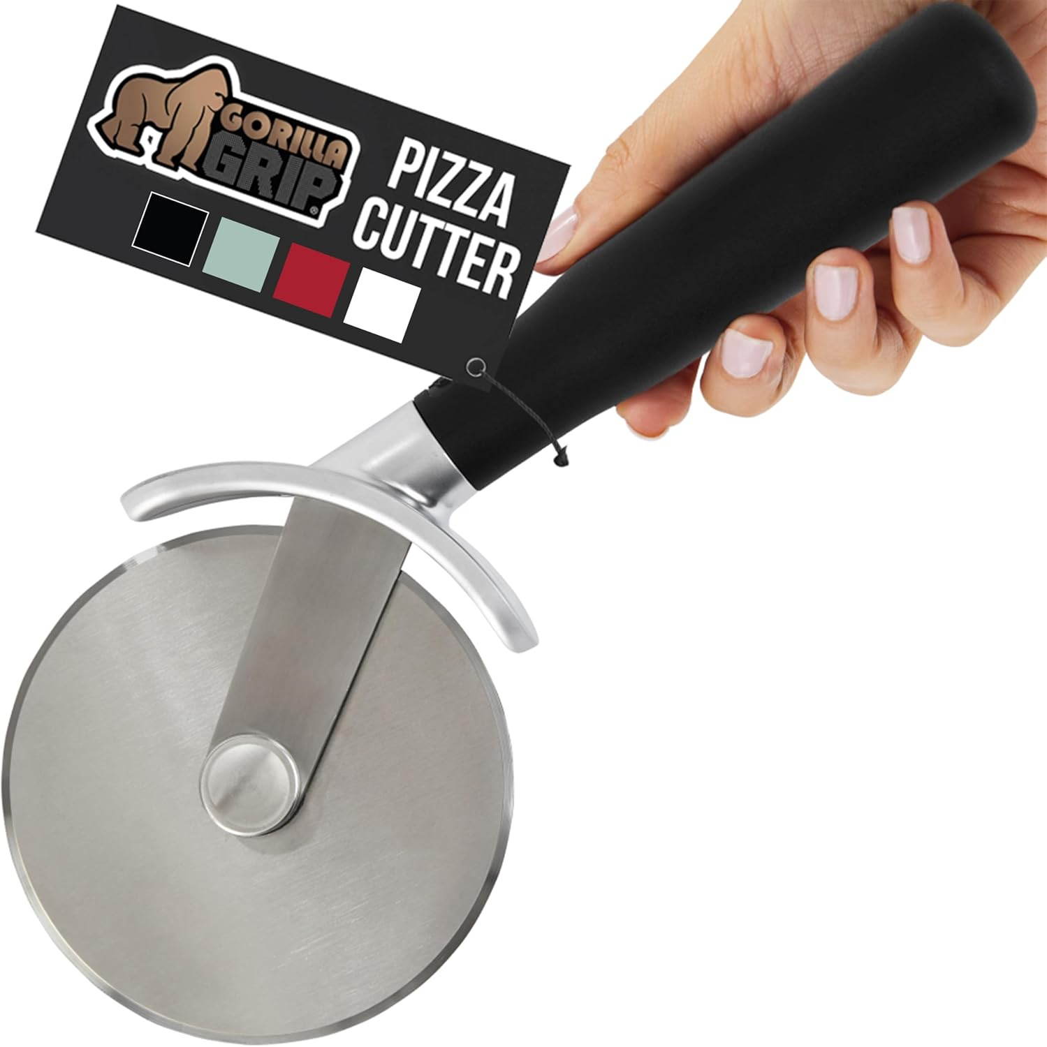 Bpa-Free Large Pizza Cutter Wheel, 9 Inch, Sharp Stainless Steel Blade, Slip Res