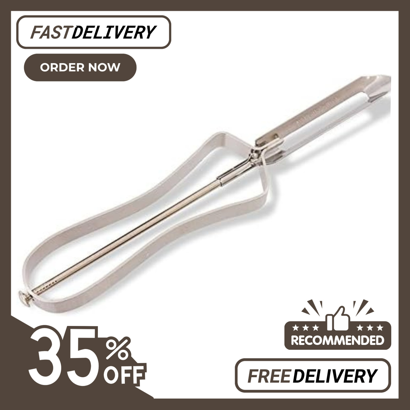 “Old-School” Professional Vegetable, Potato, Carrot Peeler – Stainless Steel Bod