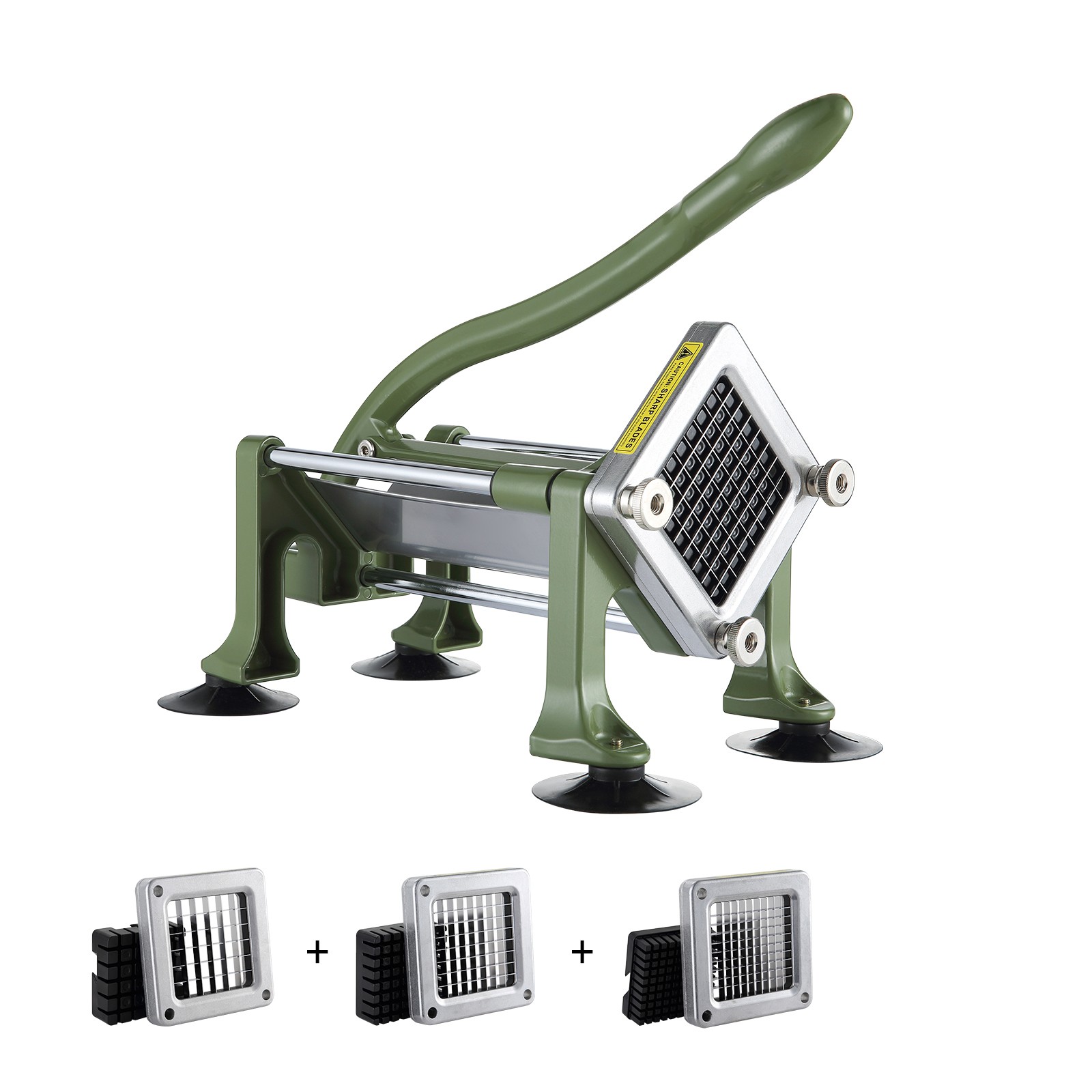 Uimoso French Fry Cutter Stainless Steel Potato Vegetable Slicer Chopper 2Blades