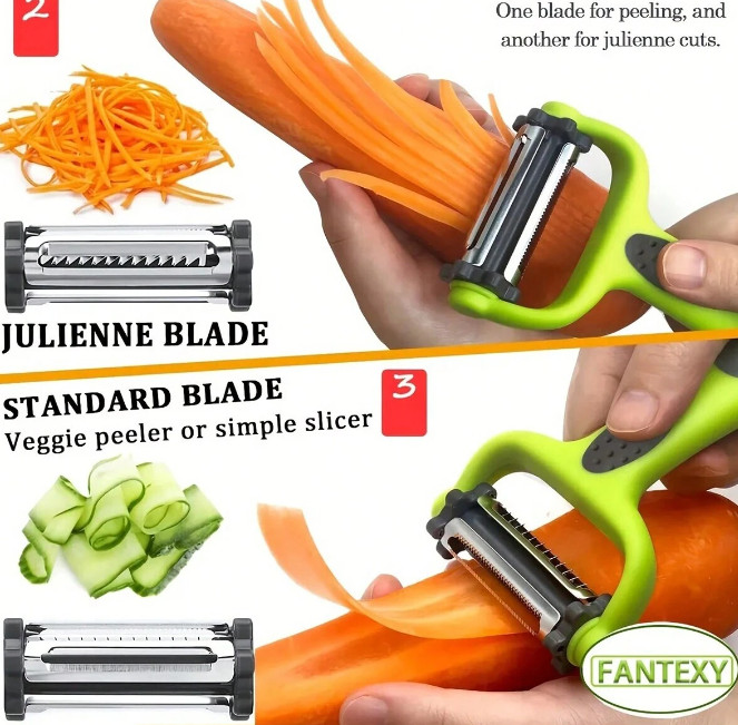 1pc Multifunctional Rotatable Fruit & Vegetable Peeler Ideal for various produce