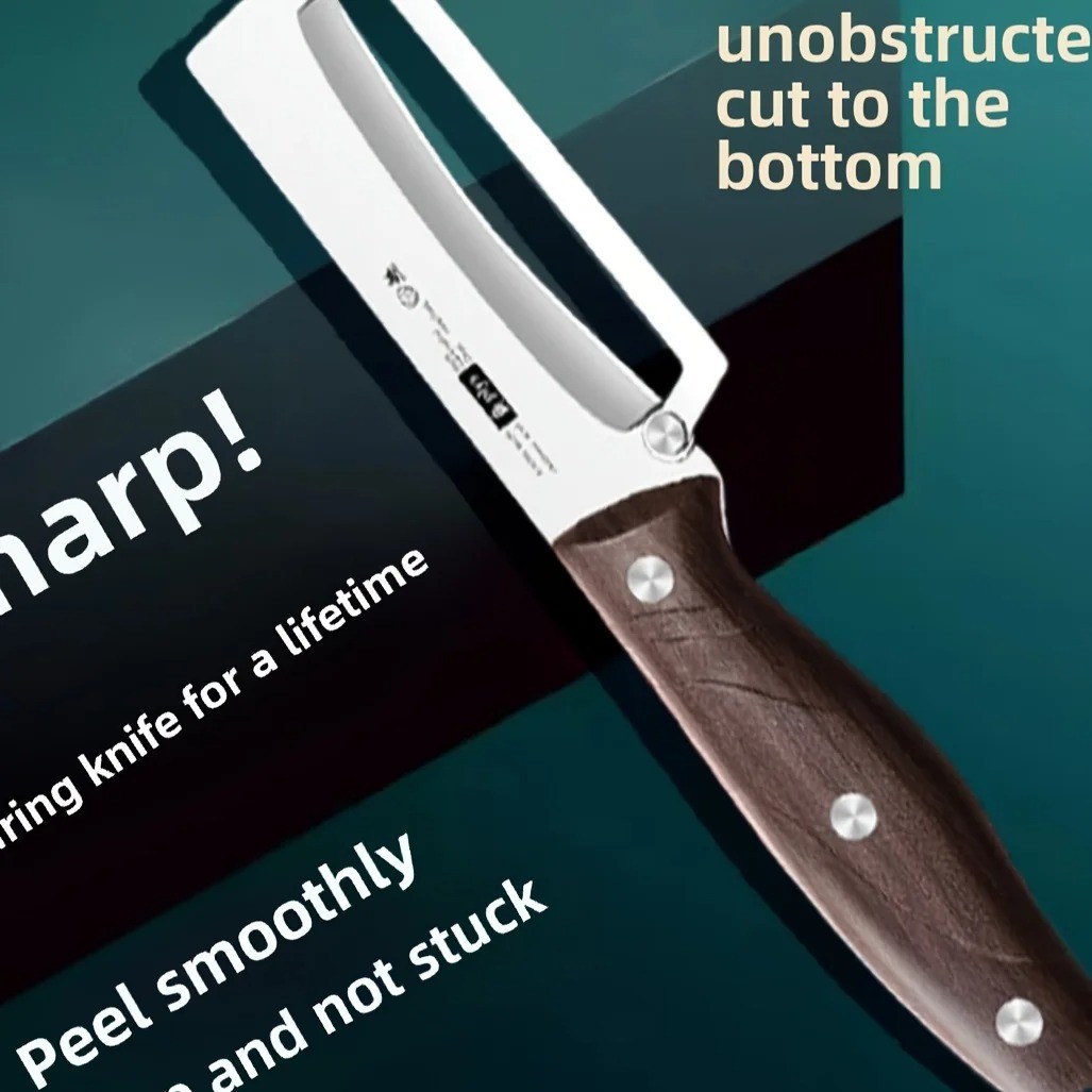 Stainless Steel Peeler with Wooden Handle Fruit Vegetable Slicer Kitchen Tool