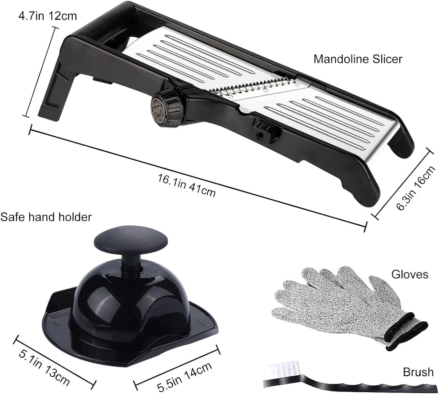 Mandoline Vegetable Food fruit Slicer Adjustable Stainless Steel 7-in-1 kitchen