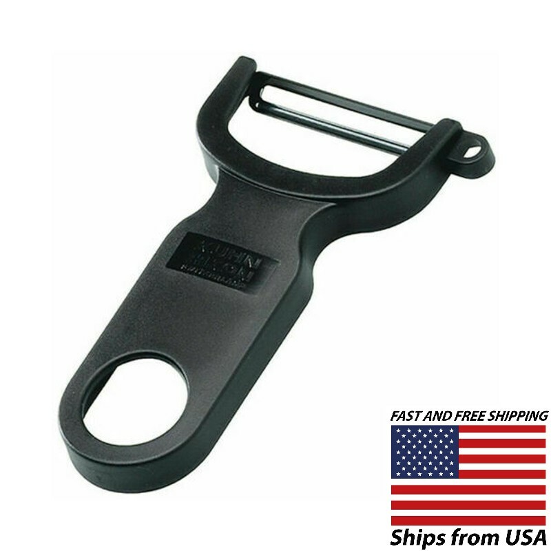 KUHN RIKON Original 4-Inch Easy Vegetable-Potato Peeler – Swiss Made – Black