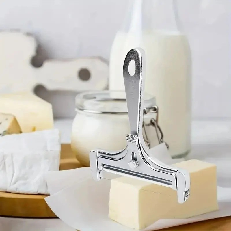 Stainless Steel Adjustable Cheese Slicer Wire Cutter for Thick or Thin Slices