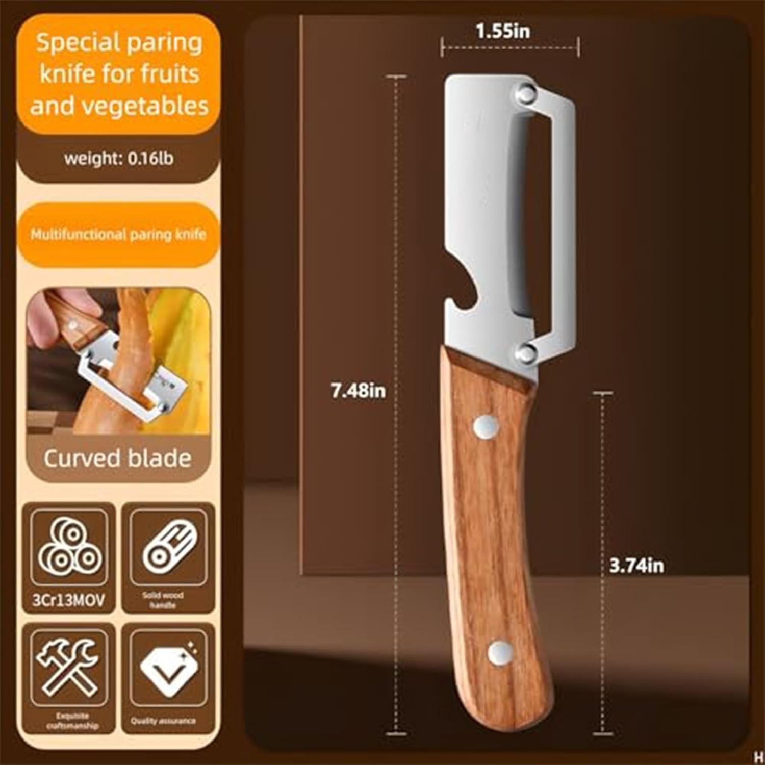 Multifunctional Zero Snag Wooden Peeler 2026 New Zero Snag Wooden Kitchen Tool