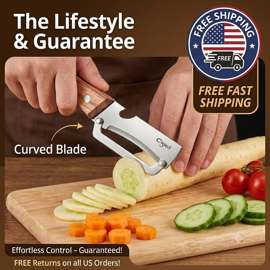 1 Pc Stainless Steel Peeler with Wooden Handle – Fruit & Vegetable Slicer