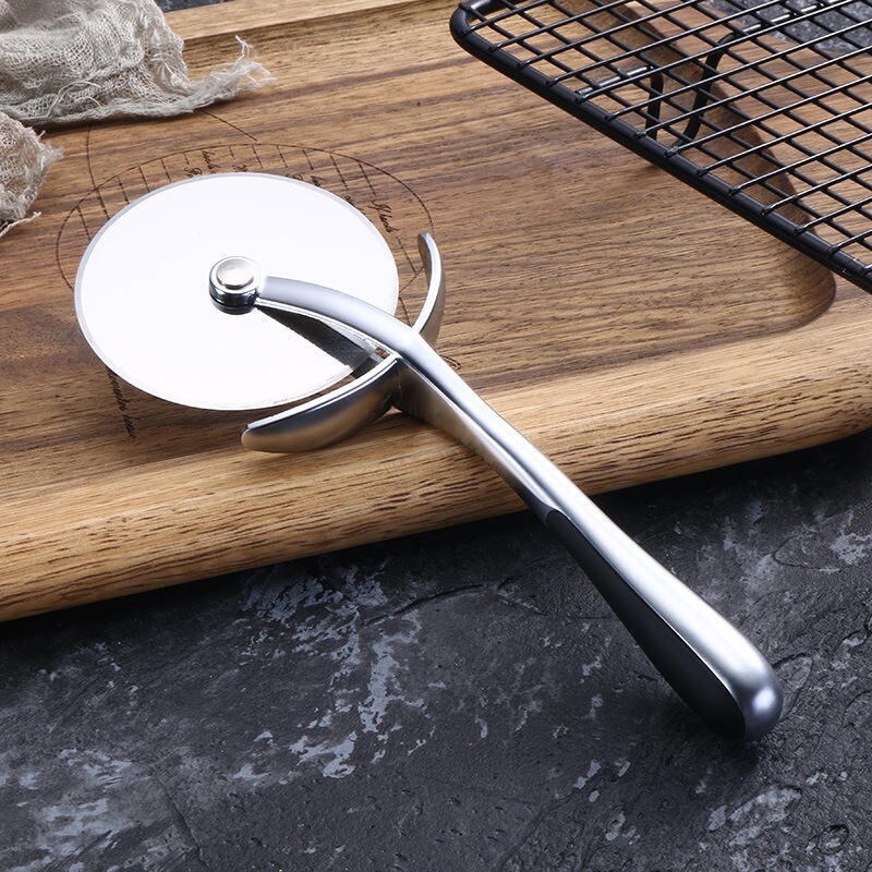 Stainless Steel Pizza Food Cutter Pizza Cutter Rocker 7.5 inch