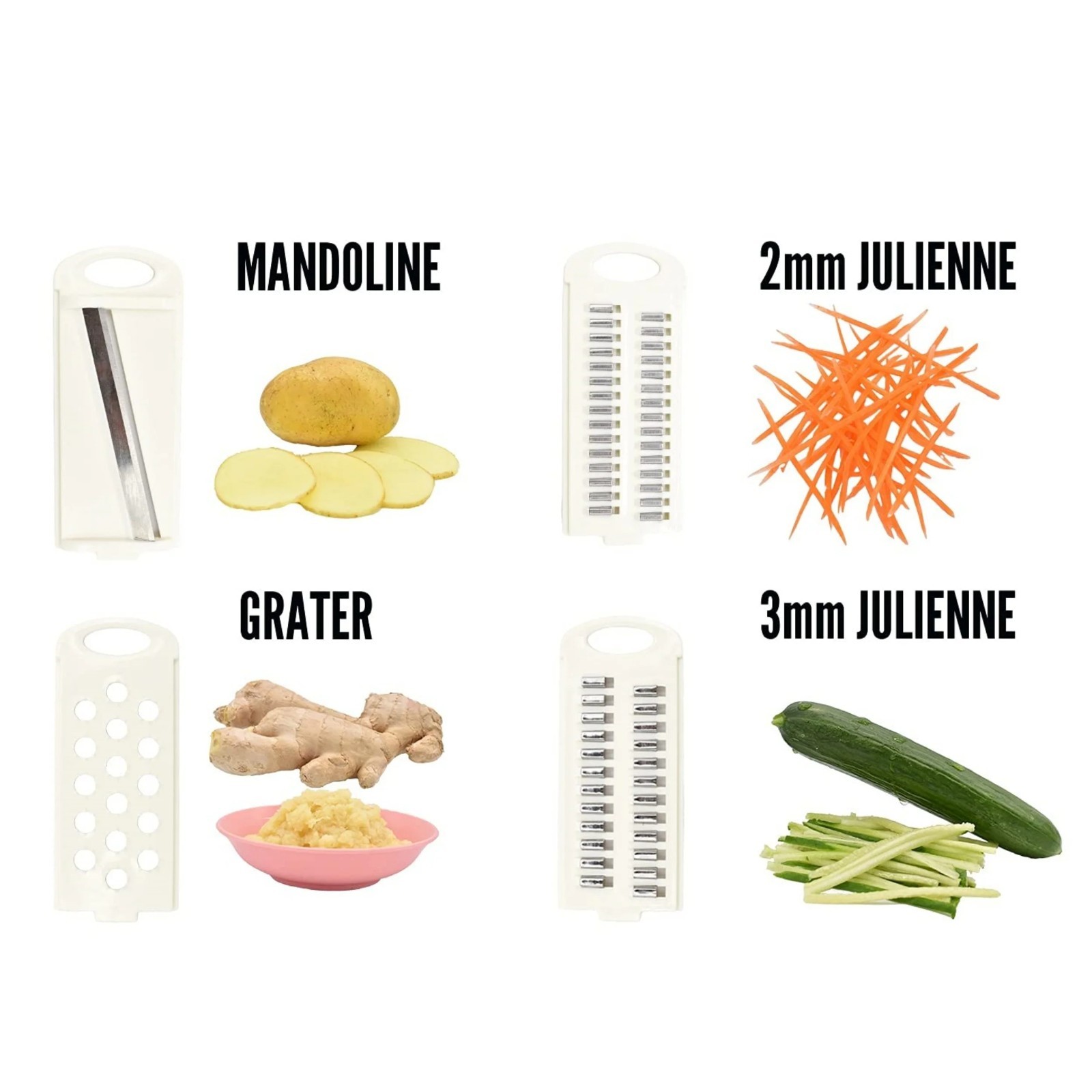 5-in-1 Vegetable Fruit Slicer Manual Food Chopper Grater Potato Cutter Dicer