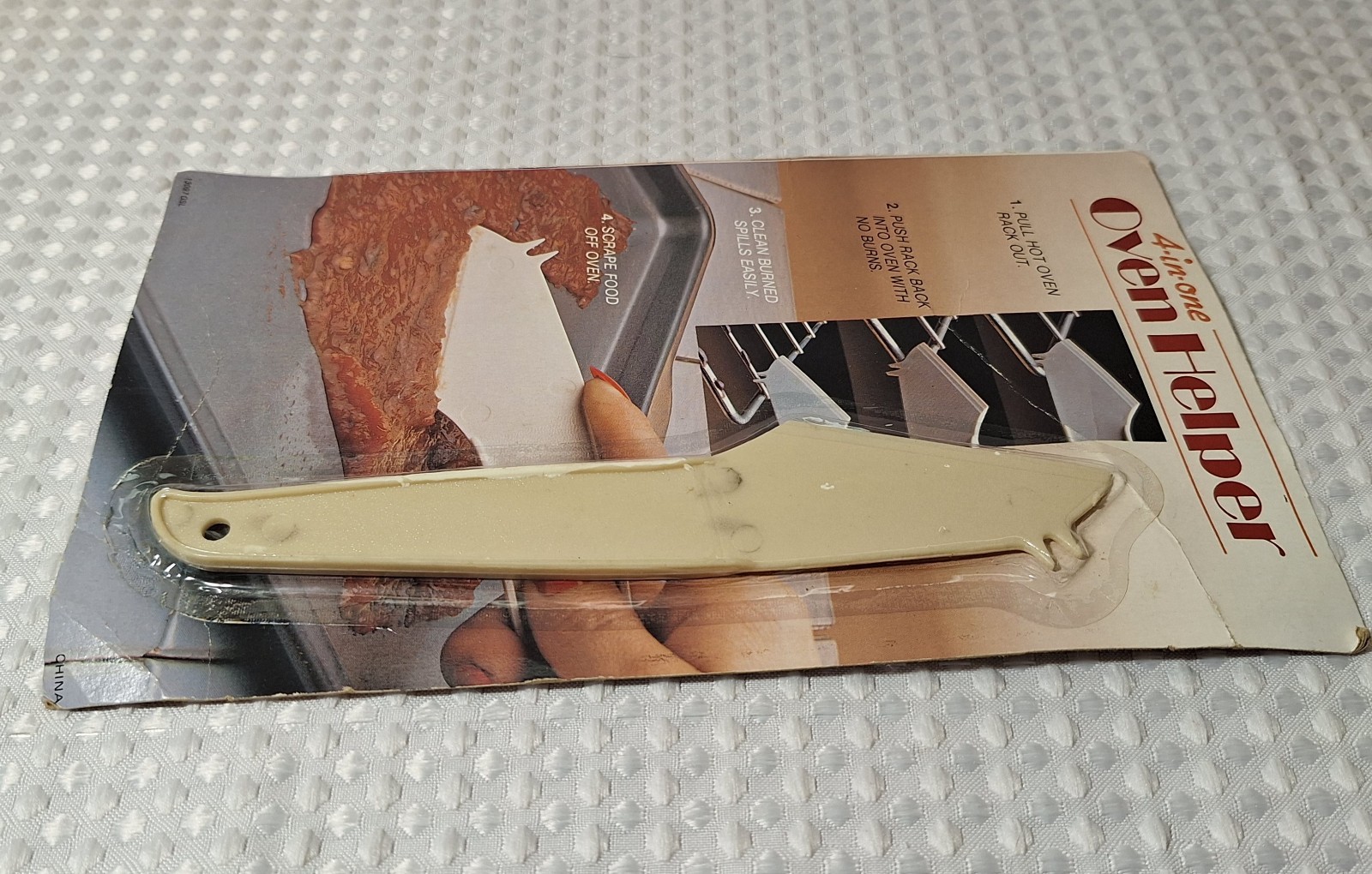 Vintage 4-in-one Oven Helper Scraper Plastic Unique Kitchen Gadget GSL New