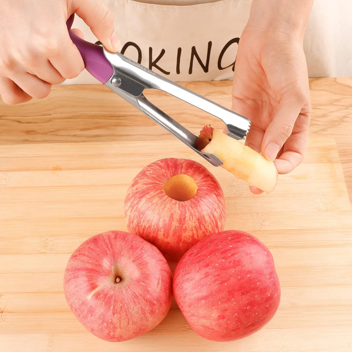 Fruit Apple Corer Pear Tools Stainless Steel Kitchen Twist Easy Core Remover US