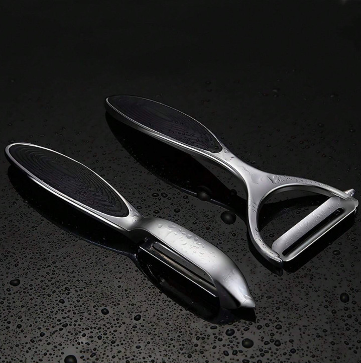 2pcs Stainless Steel Vegetable Peelers Non-Slip Handle Sharp Blade Kitchen