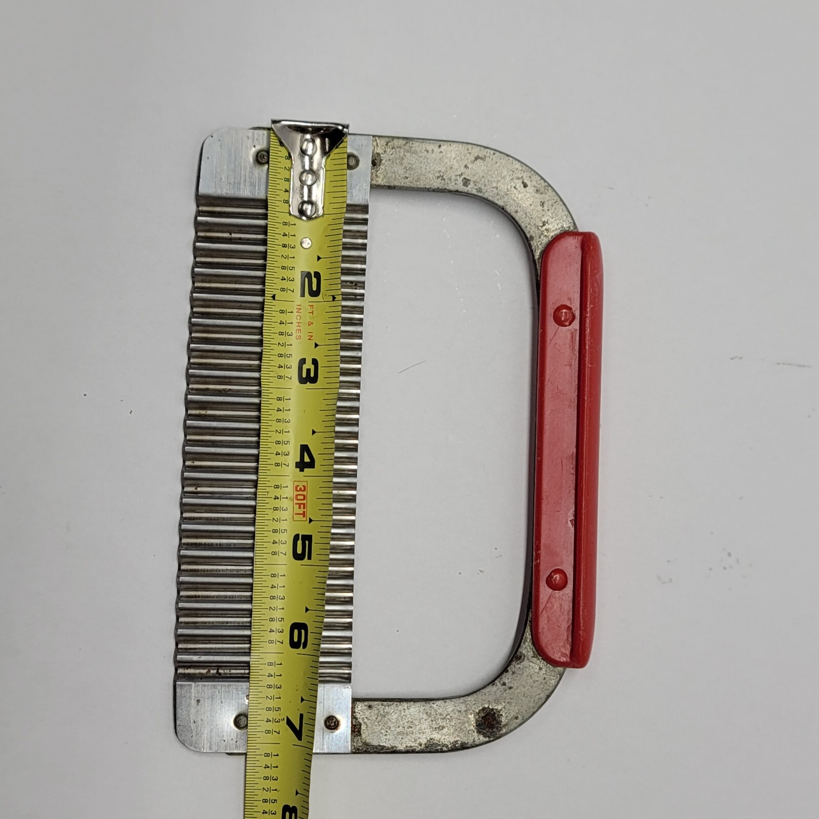 Crinkle Fry Cutter Red Handle Straight Cut Krinkle Fries Vegetable