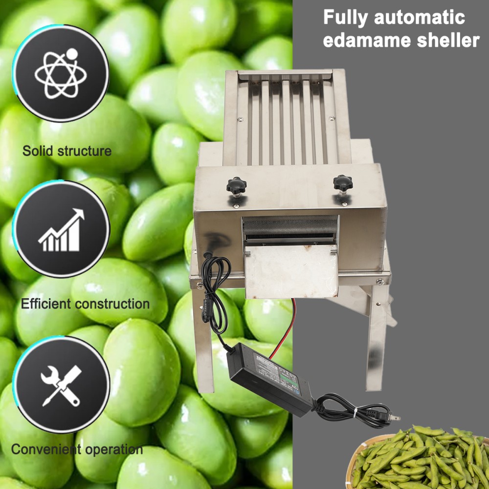 Electric Soybean Sheller 60KG/H Edamame Peeling Machine 110V Stainless Mteel