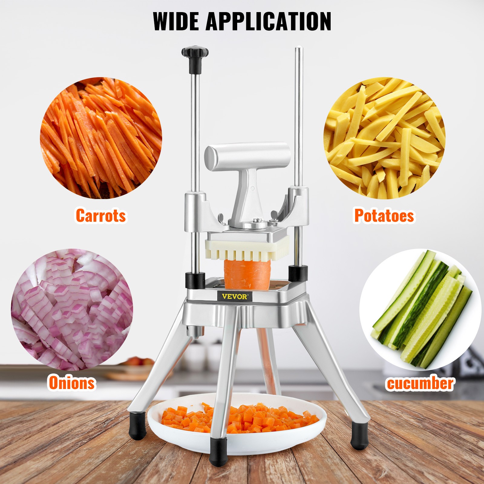 VEVOR 3/8″ Commercial Vegetable Dicer Fruit Dicer Food Shaper Tomato Slicer