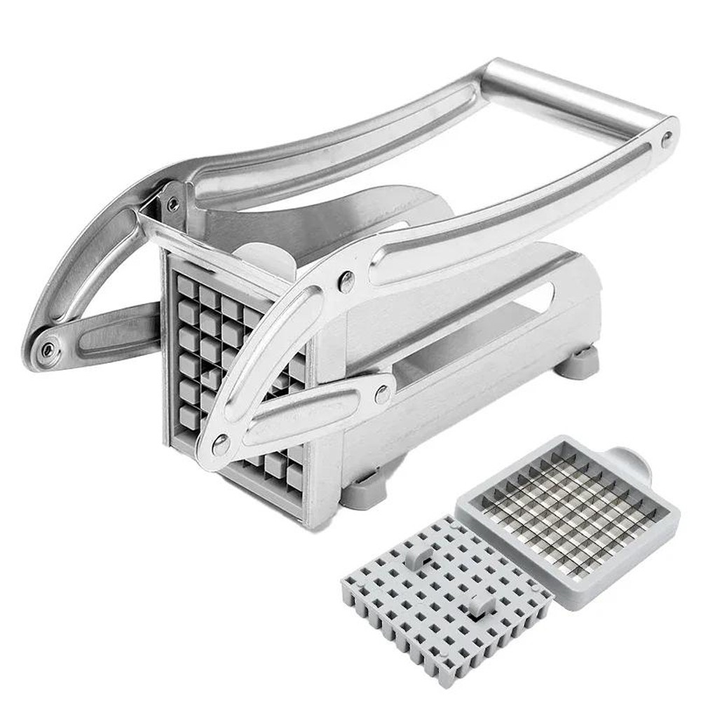 Stainless Steel Potato French Vegetable Chopper Food Slicer 2 Blades Fry Cutter