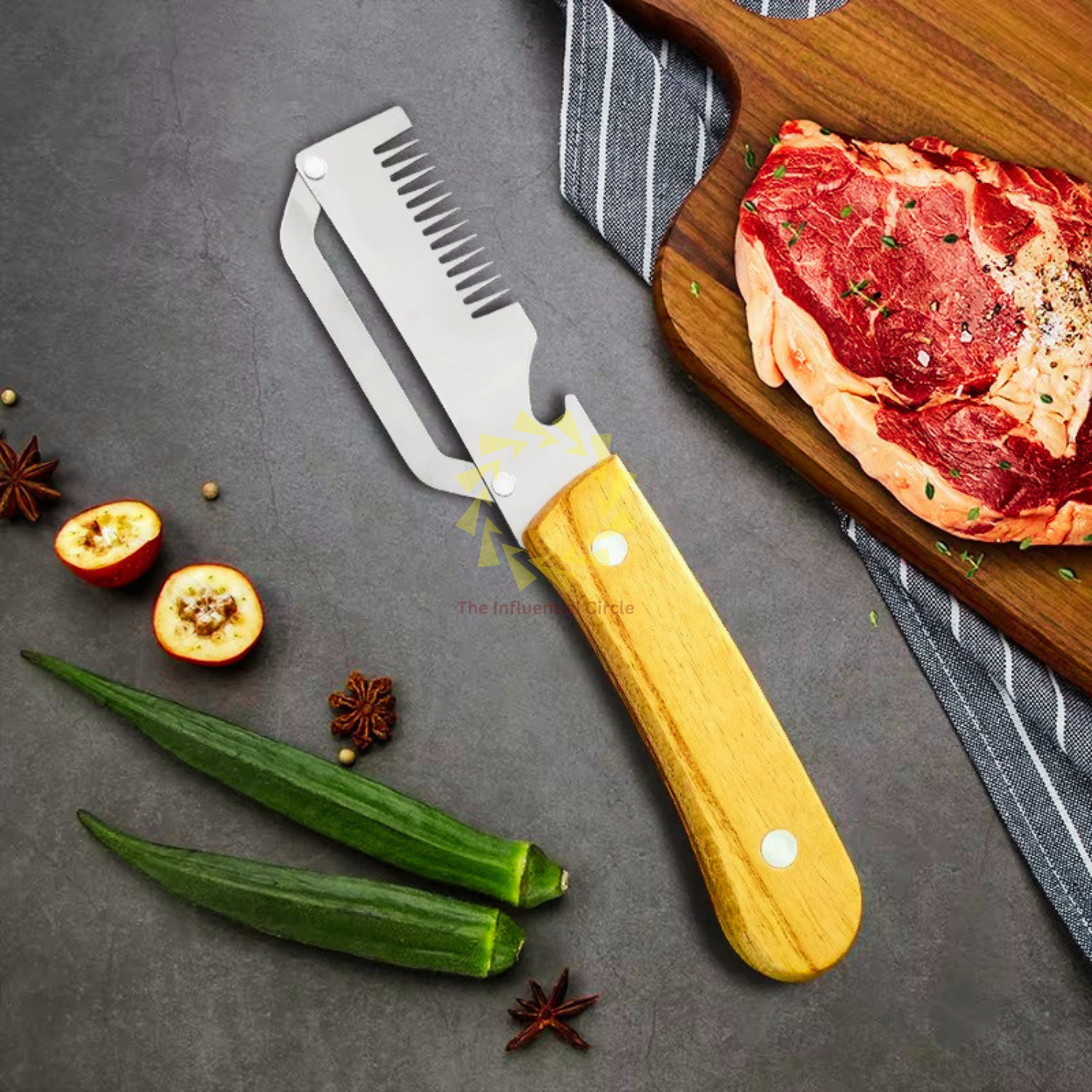 1-3x Stainless Steel Peeler with Wooden Handle Fruit and Vegetable Slicer 2026