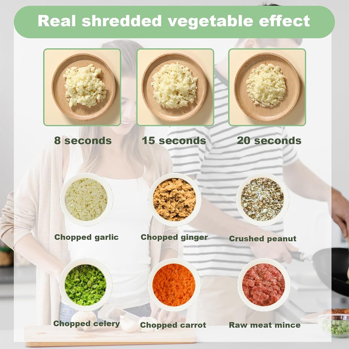 4 in 1 Handheld Electric Vegetable Cutter set UsBCharger Ginger Grinder Machine