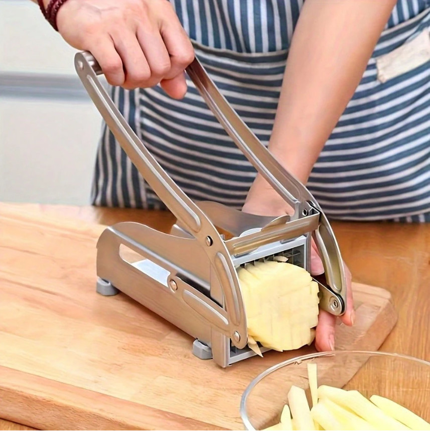 1pc Heavy-Duty Stainless Vegetable & Potato Slicer – French Fry Cutter-NEW