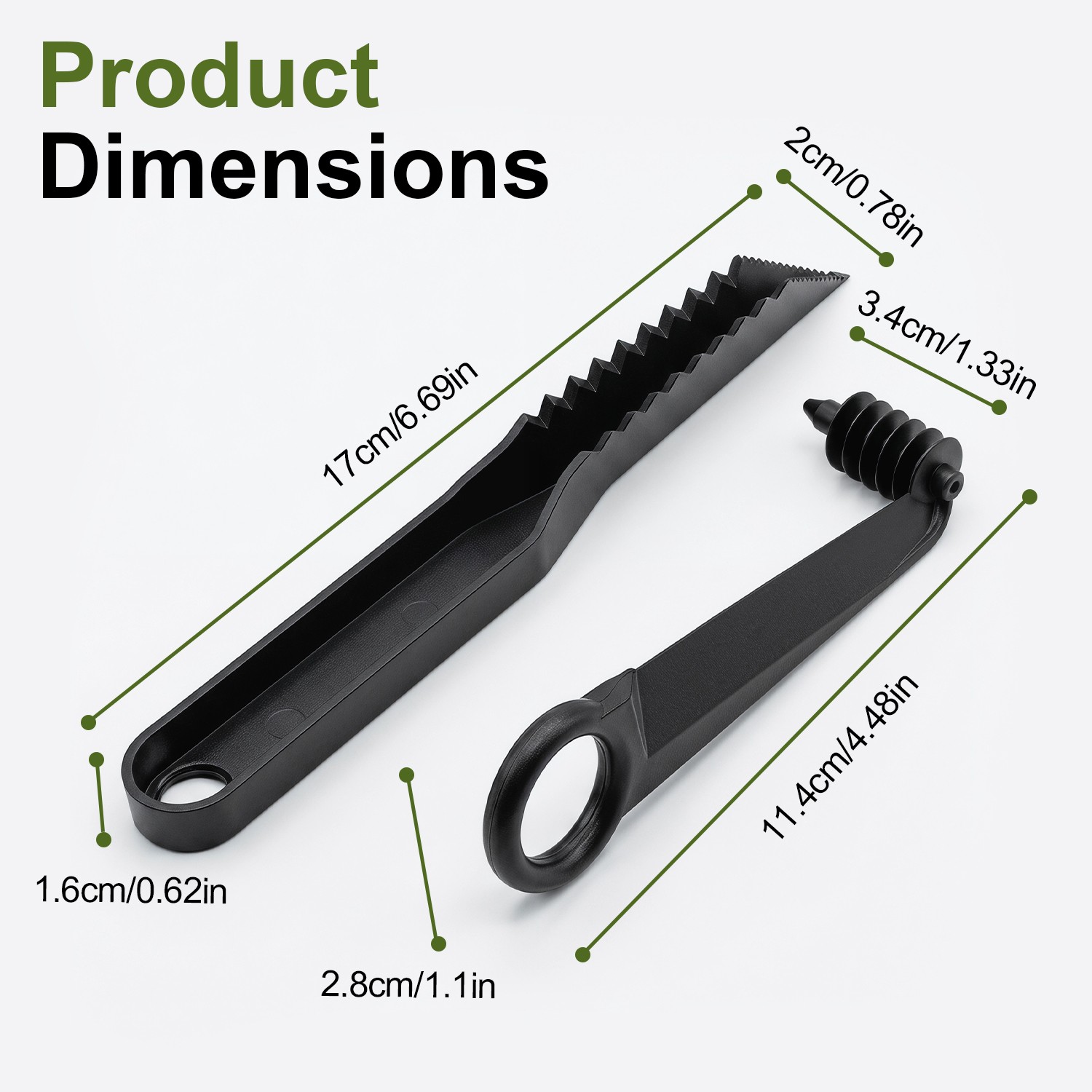 Kitchen Spiral and V-Shaped Tools, 2 in 1 spiral Cutter and V-Shaped Fruit Knife