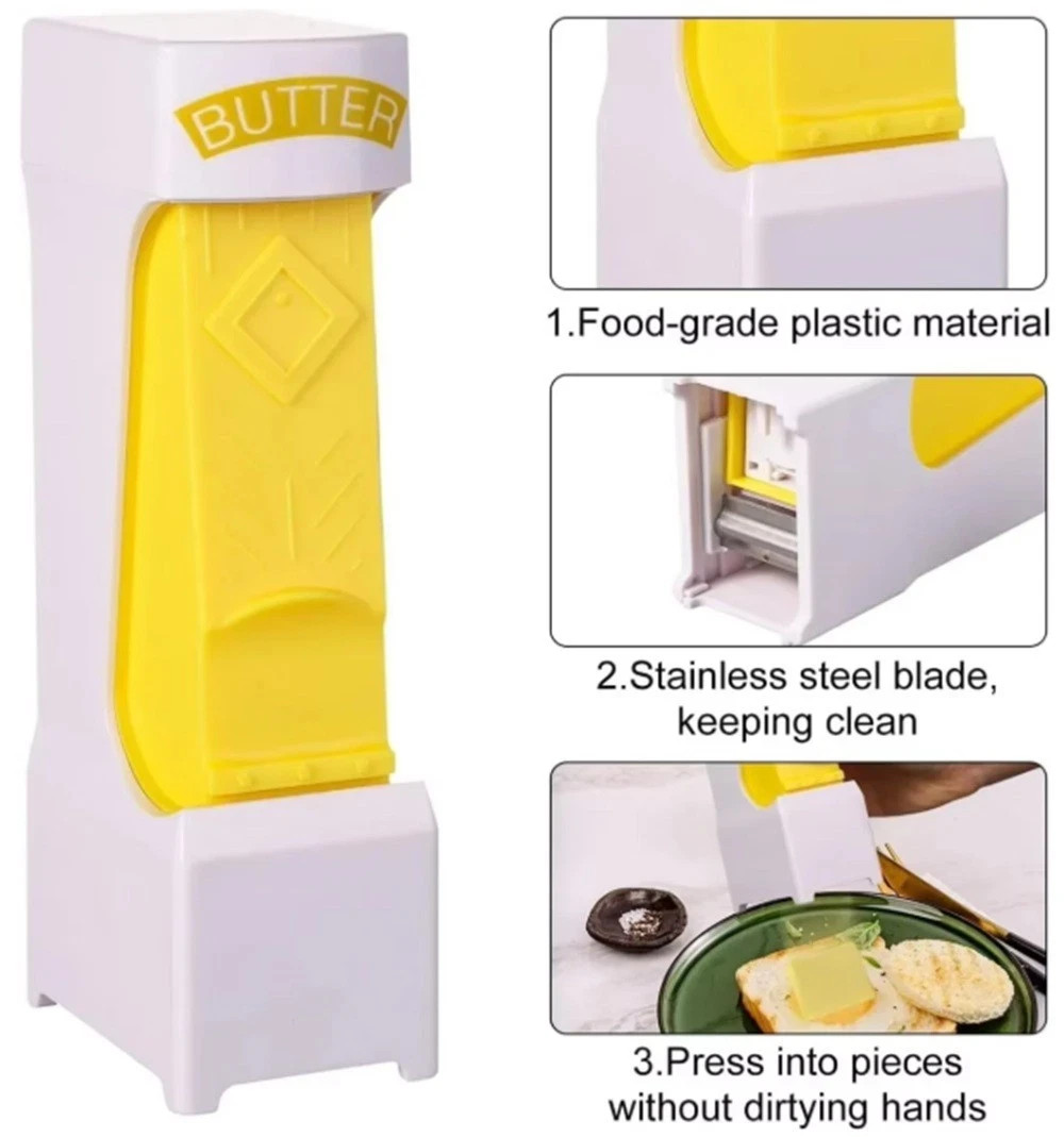 Stick Butter Cutter Slicer Dispenser Freshness Seal Precise Slices 1 Pack