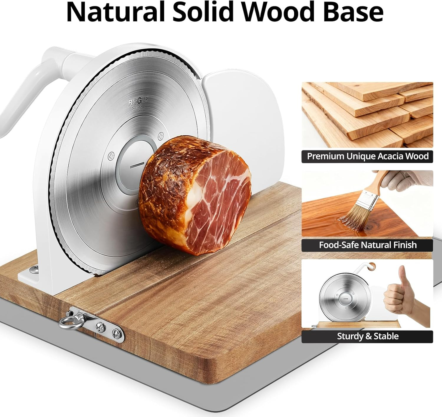 Foldable Manual Bread Slicer with Dual German RSG Blades, Homemade & Sourdough B