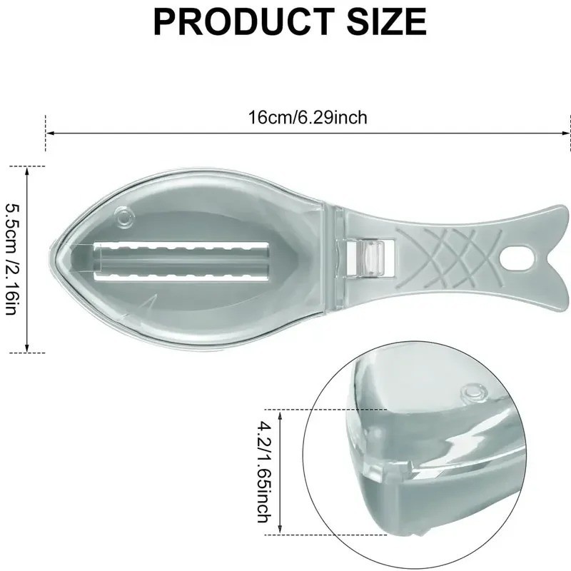 1Pc Fish Scale Brush Scraper Remover Cleaning Knife Kitchen Fish Tool Light Blue