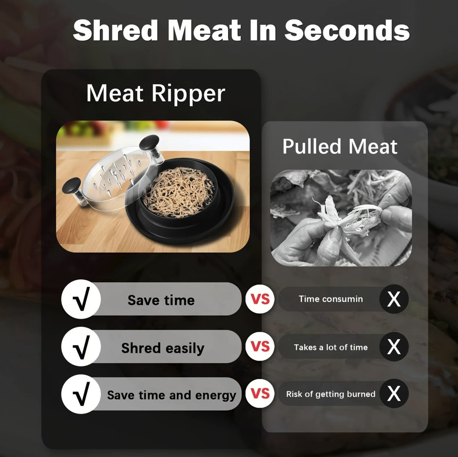 1pc Chicken Shredder Rotating Tool Transparent Cover Meat Vegetable – NEW