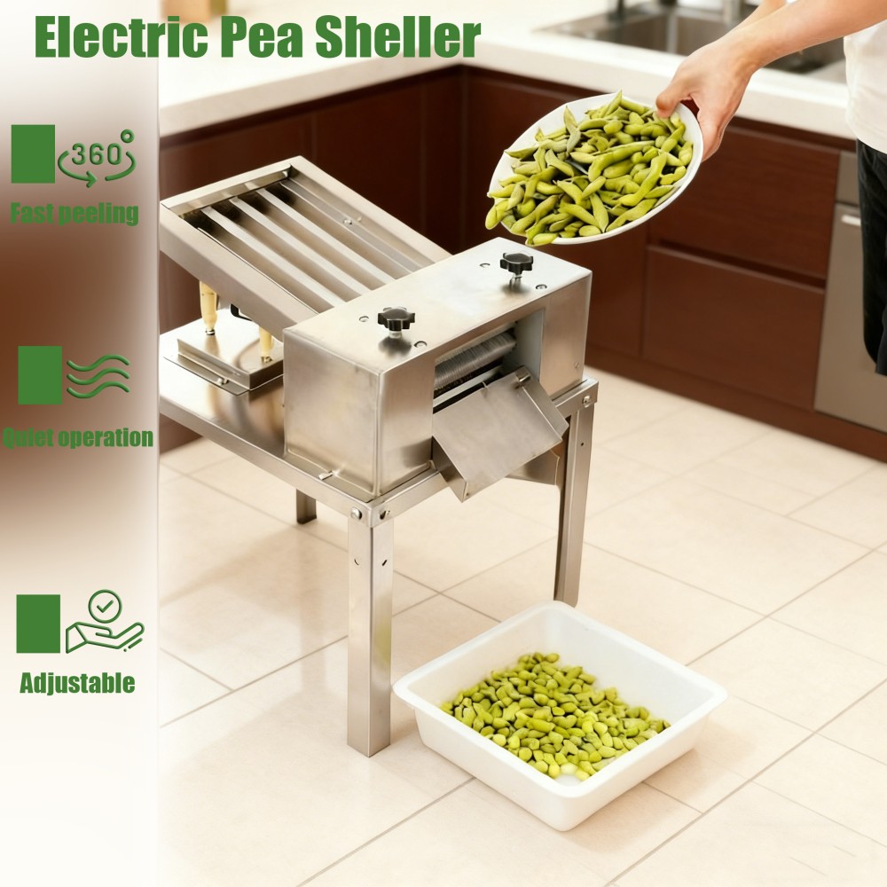 Electric Soybean Sheller 60KG/H Edamame Peeling Machine 110V Stainless Mteel