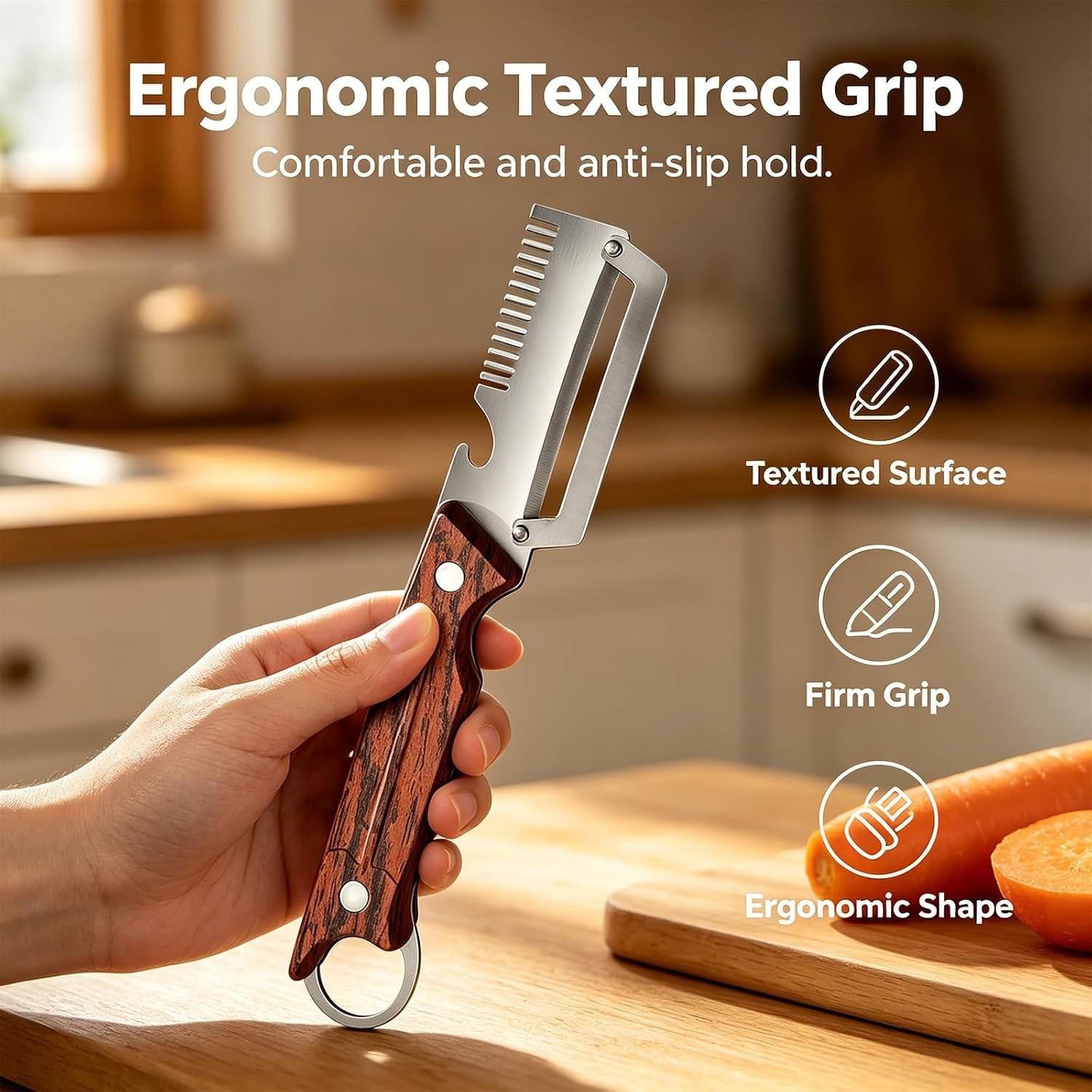 2Pcs Vegetable Peeler 3 in 1 Multi-Functional for Kitchen Stainless Steel Peeler