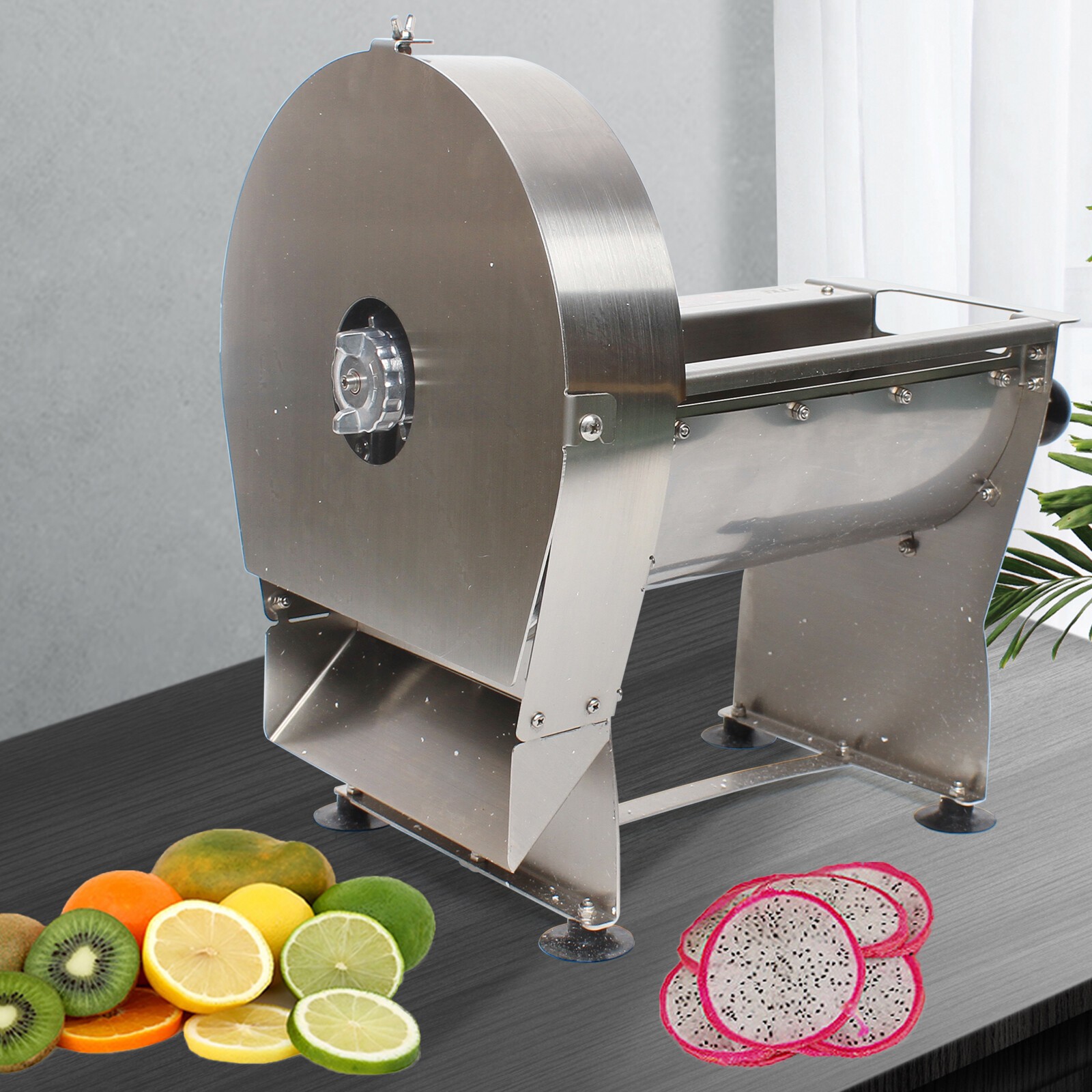 Electric Commercial Vegetable Slicer Potato Fruit Cutter Chopper Stainless Steel